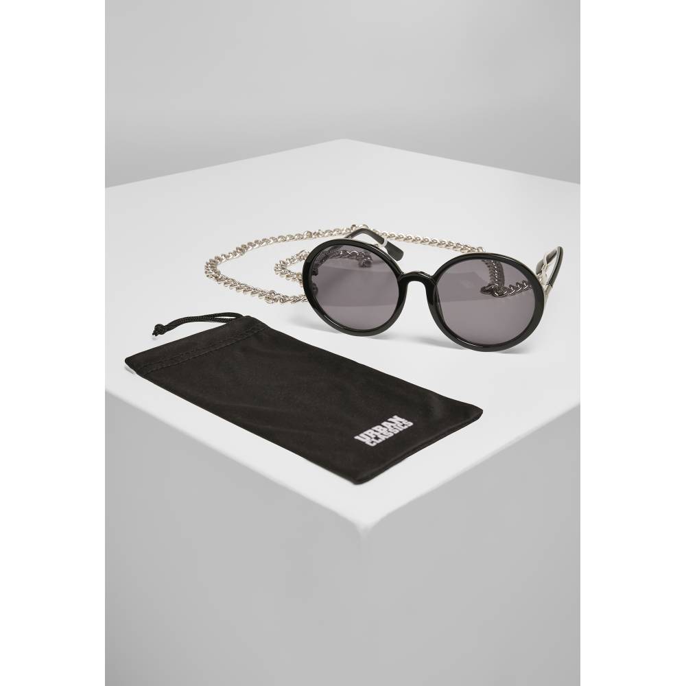 Urban Classics - Cannes with Chain Zonnebril - Zwart